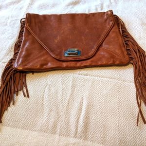 Vintage Leather Purse with Leather Fringe